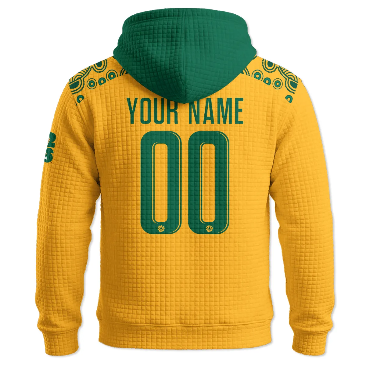Australia Concept Jersey Hoodie Quilted Waffle All Over Prints - Gift for Australia Fans QTAU030426A3-HQW - Image 3
