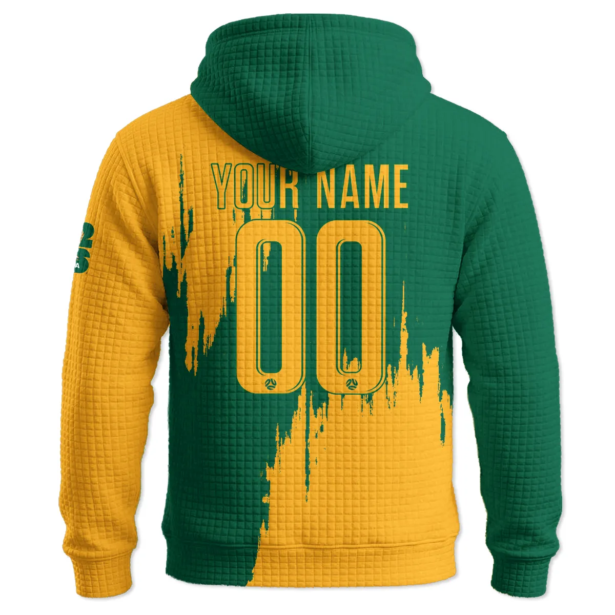 Australia Concept Jersey Hoodie Quilted Waffle All Over Prints - Gift for Australia Fans QTAU030426A6-HQW - Image 3