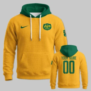 Australia Match Home 2026/27Jersey Hoodie Quilted Waffle All Over Prints - Gift for Australia Fans QTAU030426A1-HQW