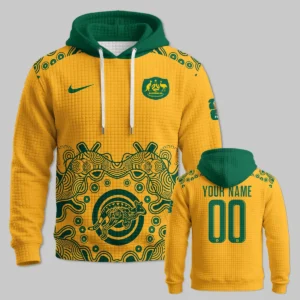 Australia Concept Jersey Hoodie Quilted Waffle All Over Prints - Gift for Australia Fans QTAU030426A3-HQW