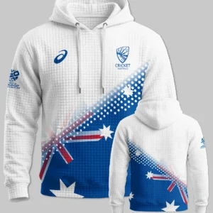 Cricket Australia 2026 Women's T20 World Cup Hoodie Quilted Waffle All Over Prints - Gift for Australia Fans QTCK010426A3-HQW
