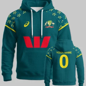 Cricket Australia T20 Mens 25/26 Hoodie Quilted Waffle All Over Prints - Gift for Australia Fans QTCK300326AA2-HQW