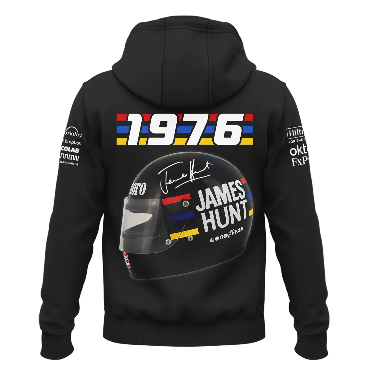 James Hunt x 2025 Edition Zipper Hoodie For Fans BL2725A3ZHD - F1 Fan Gear - Pit Lane Clothing - Image 3