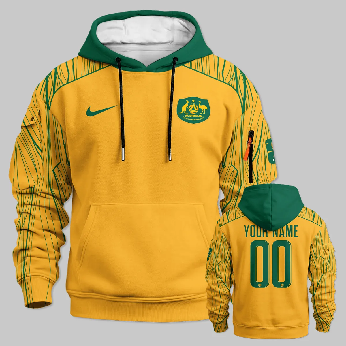 Australia Concept Jersey Cargo Hoodie All Over Prints - Gift for Australia Fans QTAU030426A4-LGE