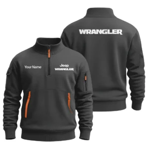 Jeep Wrangler - Built for Road Trips Ute Drivers 4x4 Owners SUV Lovers Sweatshirt Half Zipper BLC8825A1WRL