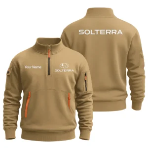 Subaru Solterra - Built for Road Trips Ute Drivers 4x4 Owners SUV Lovers Sweatshirt Half Zipper BLC8825A1STR