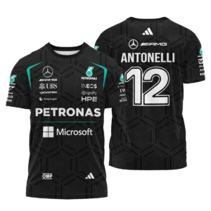 2026 Kimi Antonelli Mercedes F1 Teamwear T-Shirt BLKA29326A1TS - Black
