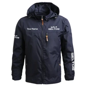 KIA Seltos - Built for Road Trips Ute Drivers 4x4 Owners SUV Lovers Waterproof Outdoor Jacket BLC30725A1STS