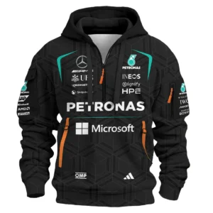 Alternative view of 2026 Kimi Antonelli Mercedes F1 Teamwear Hoodie Half Zip BLKA29326A1HDF - Black