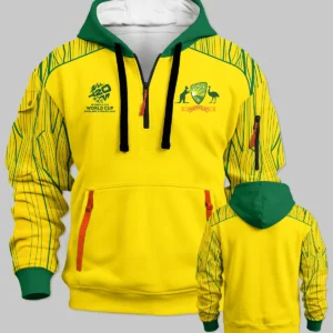 Cricket Australia 2026 Women's T20 World Cup Hoodie Half Zipper All Over Prints - Gift for Australia Fans QTCK010426A1-HDF