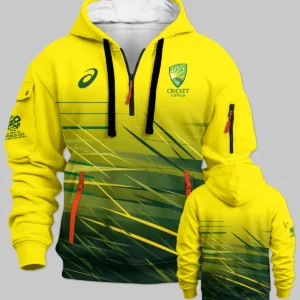 Cricket Australia 2026 Women's T20 World Cup Hoodie Half Zipper All Over Prints - Gift for Australia Fans QTCK010426A2-HDF