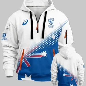 Cricket Australia 2026 Women's T20 World Cup Hoodie Half Zipper All Over Prints - Gift for Australia Fans QTCK010426A3-HDF