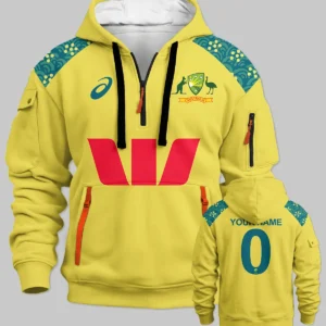 Cricket Australia ODI Mens 25/26 Hoodie Half Zipper All Over Prints - Gift for Australia Fans QTCK300326AA1-HDF