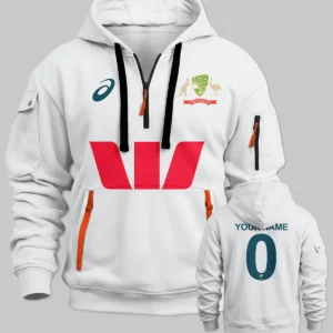 Cricket Cricket Australia Test Mens 25/26 Hoodie Half Zipper All Over Prints - Gift for Australia Fans QTCK300326AA3-HDF