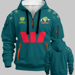 Cricket Australia 2026 Women's T20 World Cup Hoodie Half Zipper All Over Prints - Gift for Australia Fans QTCK300326AA5-HDF