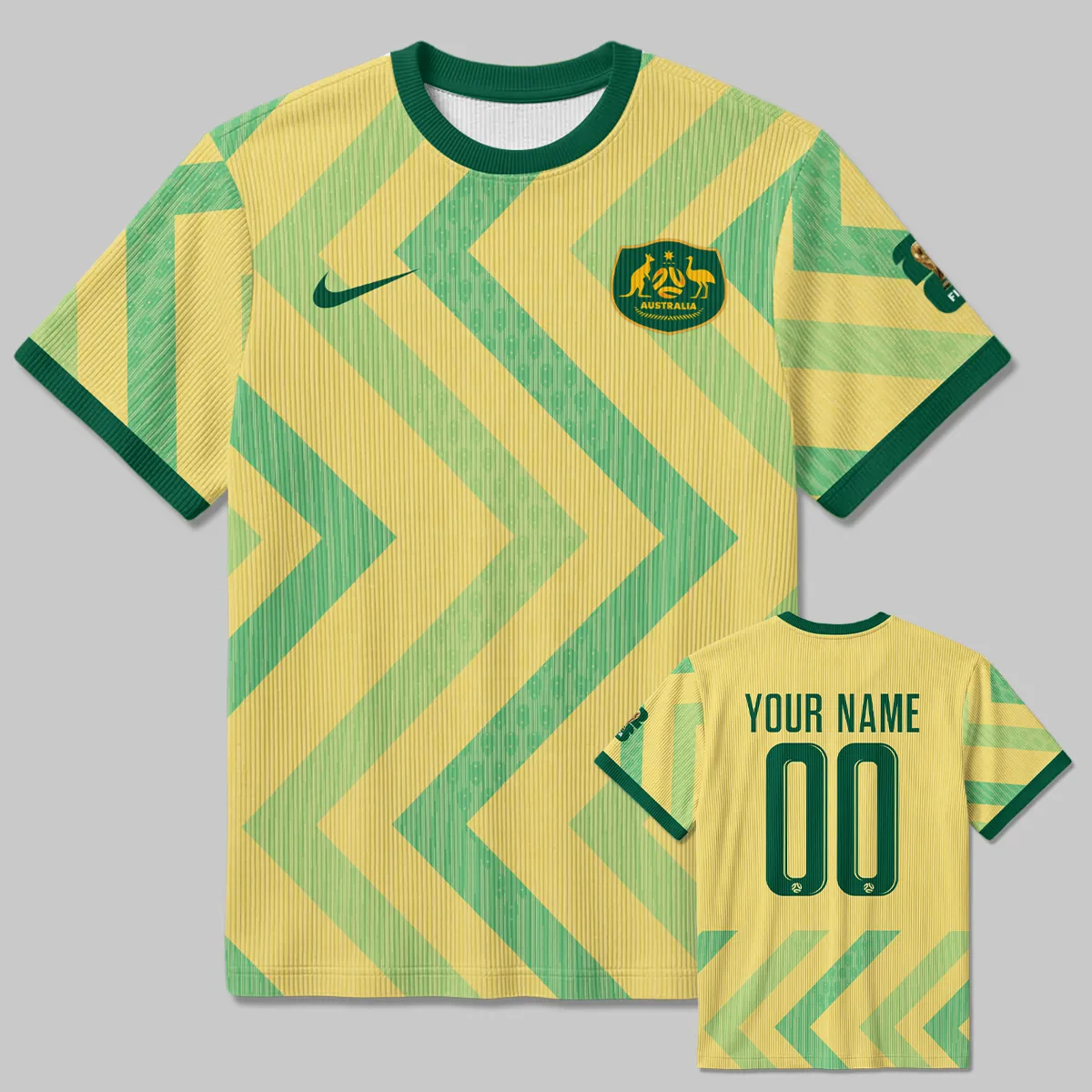 Australia Concept Jersey Unisex Classic Logo Ribbed T-Shirt All Over Prints - Gift for Australia Fans QTAU030426A2-RTS