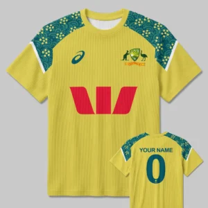Cricket Australia ODI Mens 25/26 Unisex Classic Logo Ribbed T-Shirt All Over Prints - Gift for Australia Fans QTCK300326AA1-RTS