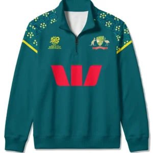Alternative view of Cricket Australia 2026 Women's T20 World Cup Quarter Zip Sweatshirt All Over Prints - Gift for Australia Fans QTCK300326AA5-QTZ