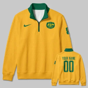 Australia Match Home 2026/27Jersey Quarter Zip Sweatshirt All Over Prints - Gift for Australia Fans QTAU030426A1-QTZ