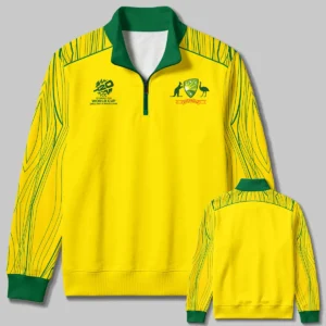 Cricket Australia 2026 Women's T20 World Cup Quarter Zip Sweatshirt All Over Prints - Gift for Australia Fans QTCK010426A1-QTZ