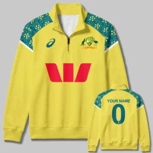 Cricket Australia ODI Mens 25/26 Quarter Zip Sweatshirt All Over Prints - Gift for Australia Fans QTCK300326AA1-QTZ