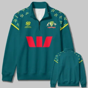 Cricket Australia 2026 Women's T20 World Cup Quarter Zip Sweatshirt All Over Prints - Gift for Australia Fans QTCK300326AA5-QTZ