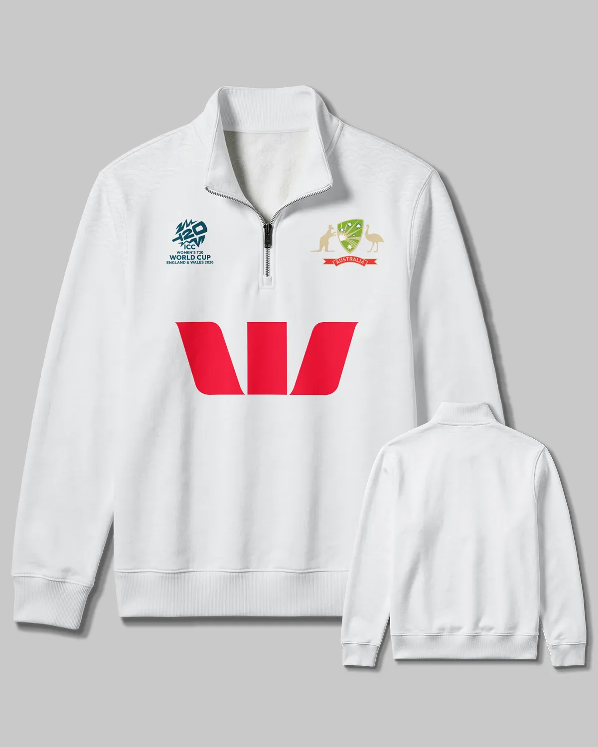 Cricket Cricket Australia Test 2026 Women's T20 World Cup Quarter Zip Sweatshirt All Over Prints - Gift for Australia Fans QTCK300326AA6-QTZ