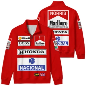 From 1988 to 2026 Lando Norris McLaren F1 Golden Era Quarter Zip Sweatshirt BLNR3426A1QZS