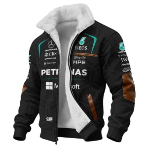Alternative view of 2026 Kimi Antonelli Mercedes F1 Teamwear Fleece Jacket BLKA29326A1FJ - Black