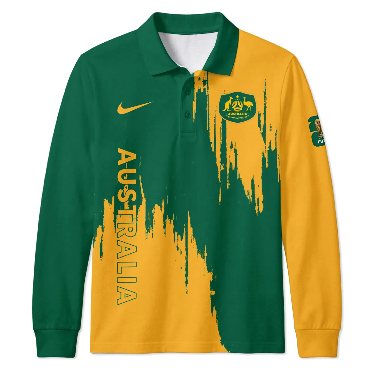 Australia Concept Jersey Long Polo All Over Prints - Gift for Australia Fans QTAU030426A6-LPL - Image 2