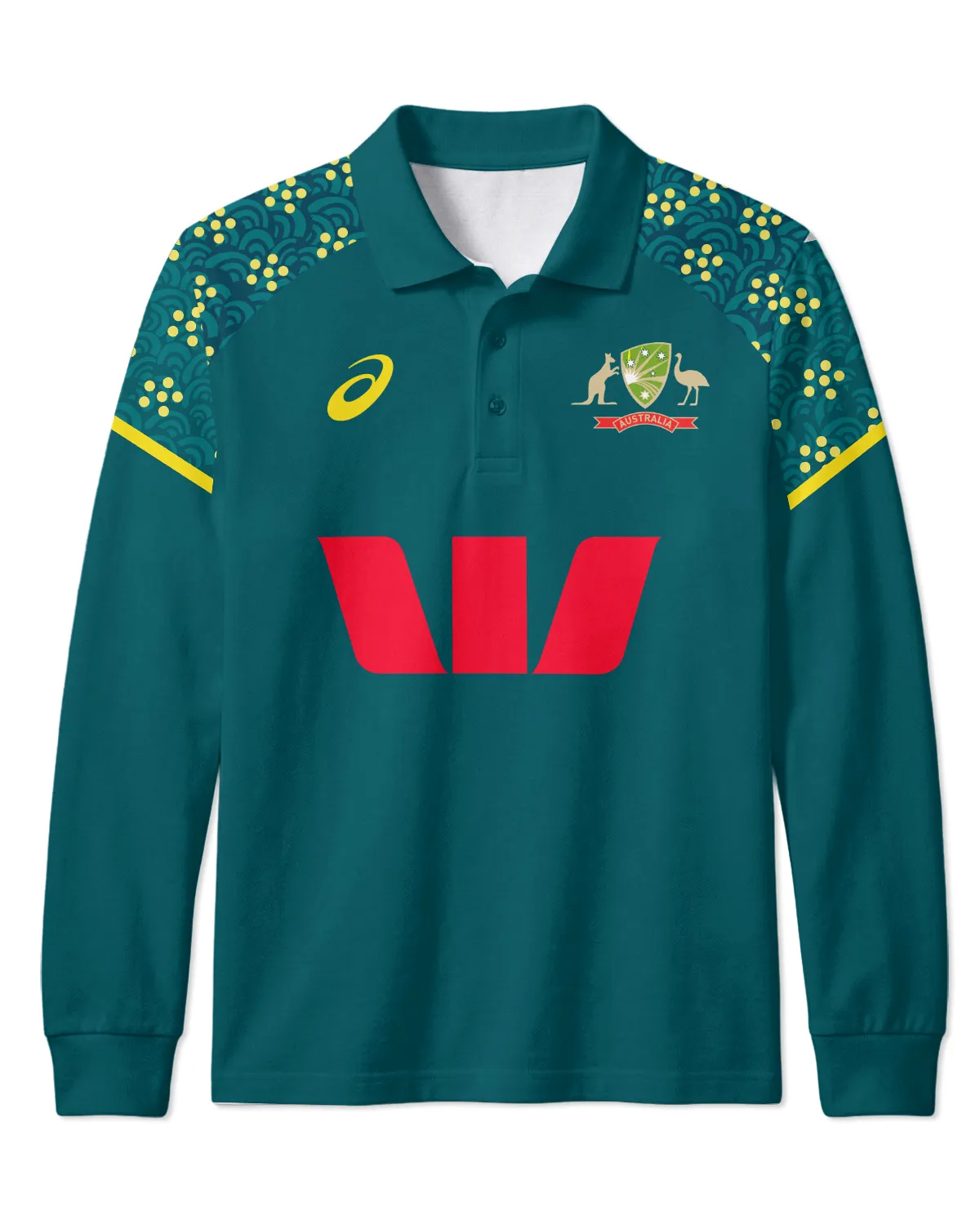 Cricket Australia T20 Mens 25/26 Long Polo All Over Prints - Gift for Australia Fans QTCK300326AA2-LPL - Image 2