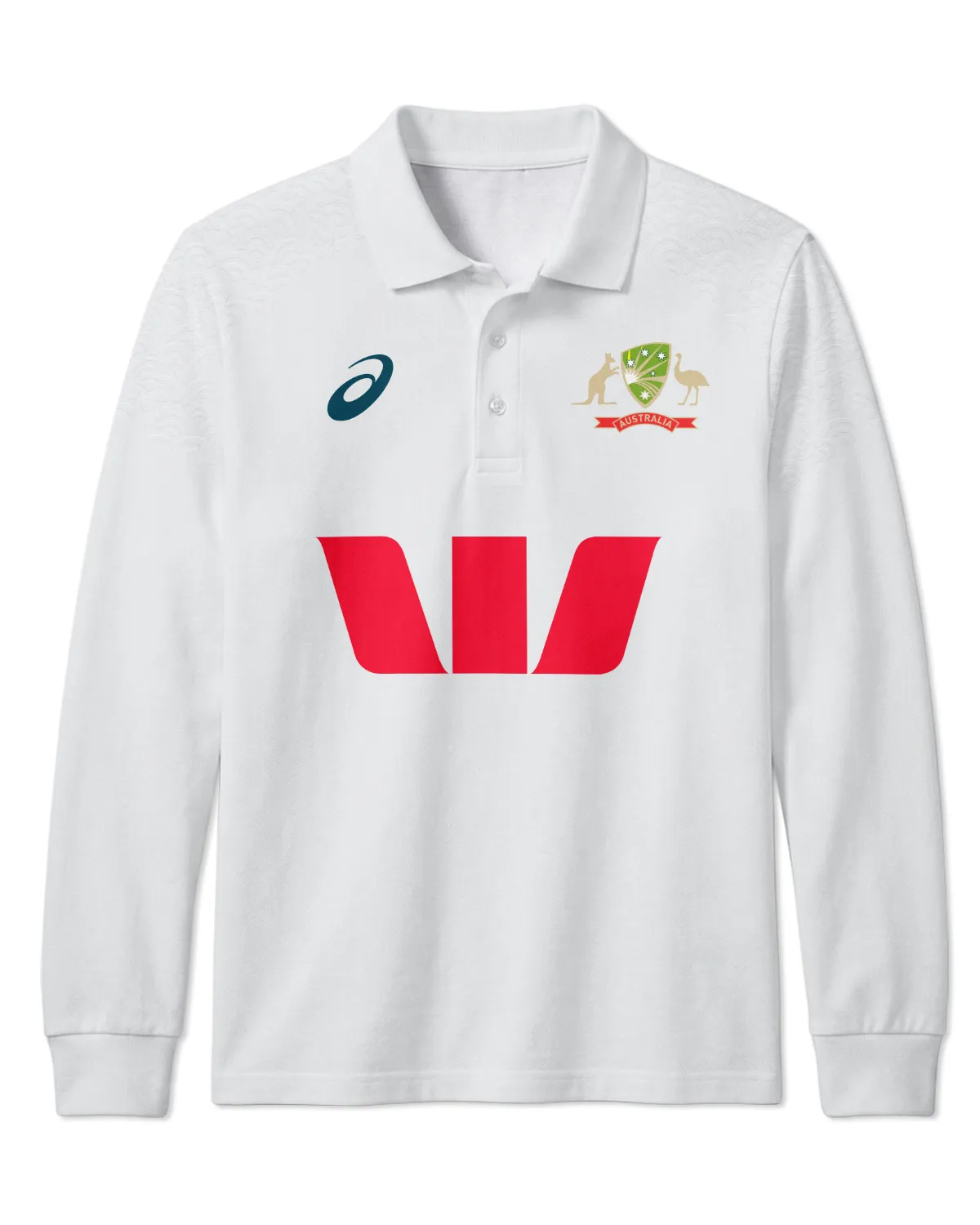 Cricket Cricket Australia Test Mens 25/26 Long Polo All Over Prints - Gift for Australia Fans QTCK300326AA3-LPL - Image 2