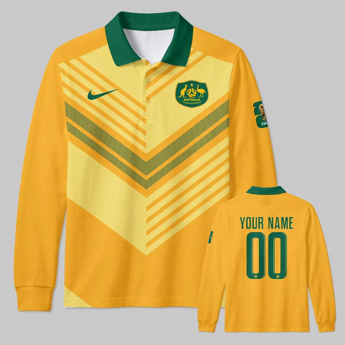 Australia Concept Jersey Long Polo All Over Prints - Gift for Australia Fans QTAU030426A5-LPL