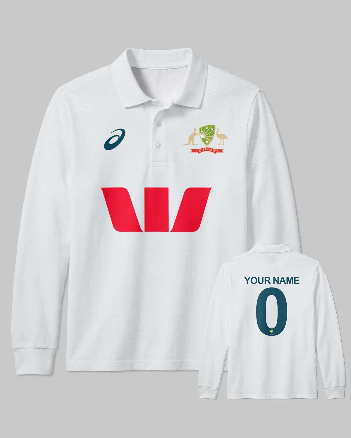 Cricket Cricket Australia Test Mens 25/26 Long Polo All Over Prints - Gift for Australia Fans QTCK300326AA3-LPL
