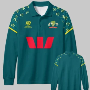 Cricket Australia 2026 Women's T20 World Cup Long Polo All Over Prints - Gift for Australia Fans QTCK300326AA5-LPL