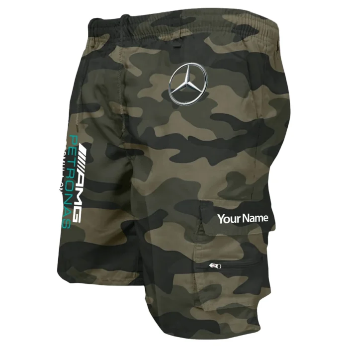 Mercedes F1 Team Custom Name Workwear Casual Shorts BLFO2925A1MER