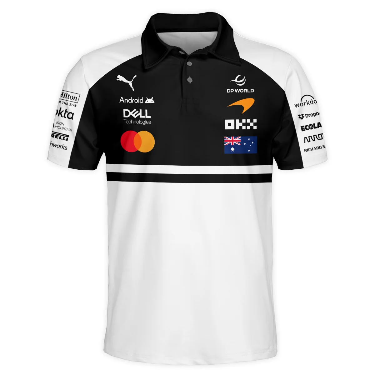 2026 Oscar Piastri McLaren F1 Teamwear Polo Shirt BLOP4226A2PL - White - Image 2