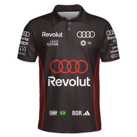 Alternative view of 2026 Gabriel Bortoleto Audi F1 Teamwear For Fans Polo Shirt BLVAAUDI230125A02PL