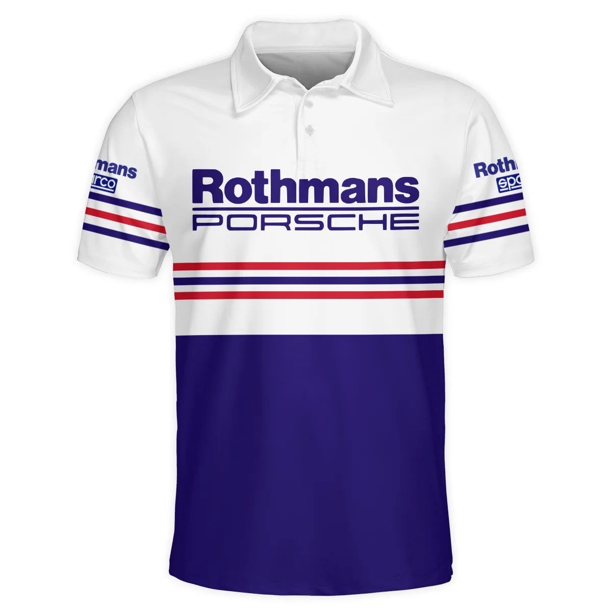 1984 Jack Brabham Rothmans Porsche 962 Polo Shirt BLVAJB080725A03PL - Image 2