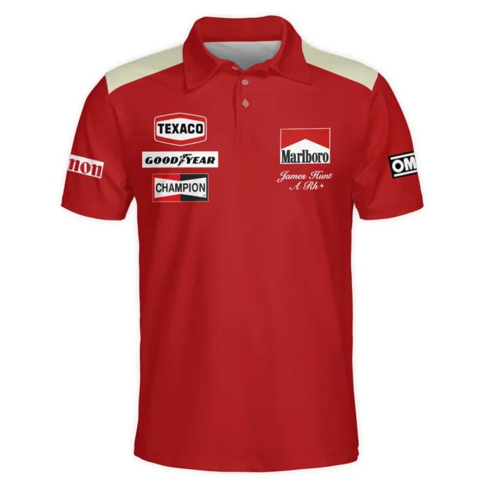 Alternative view of 1976 James Hunt Racing Suit McLaren F1 Polo Shirt BLVAJHR130825A3PL