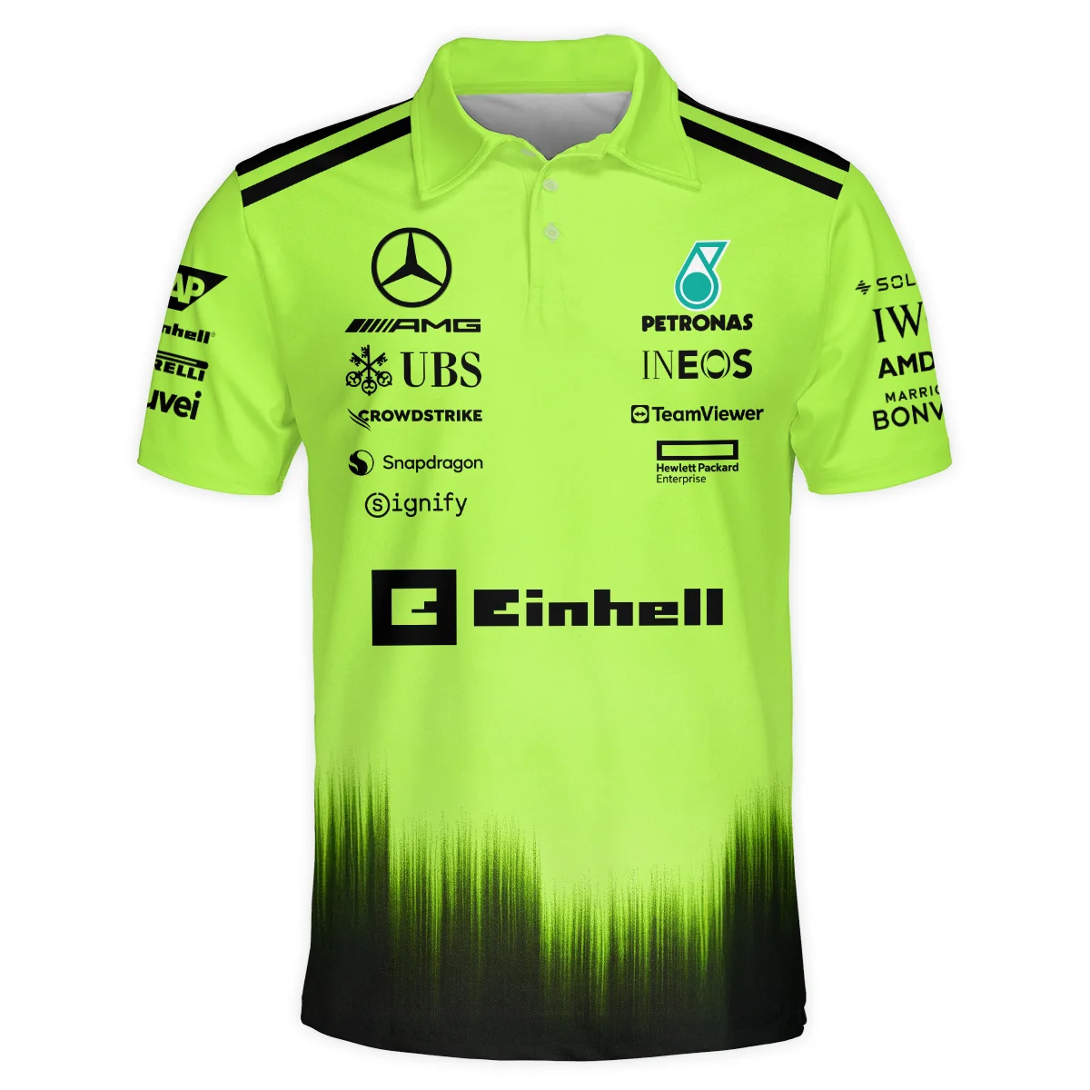 2026 Mercedes F1 Teamwear Polo Shirt BLVAMER1226A5PL - Green - Image 2