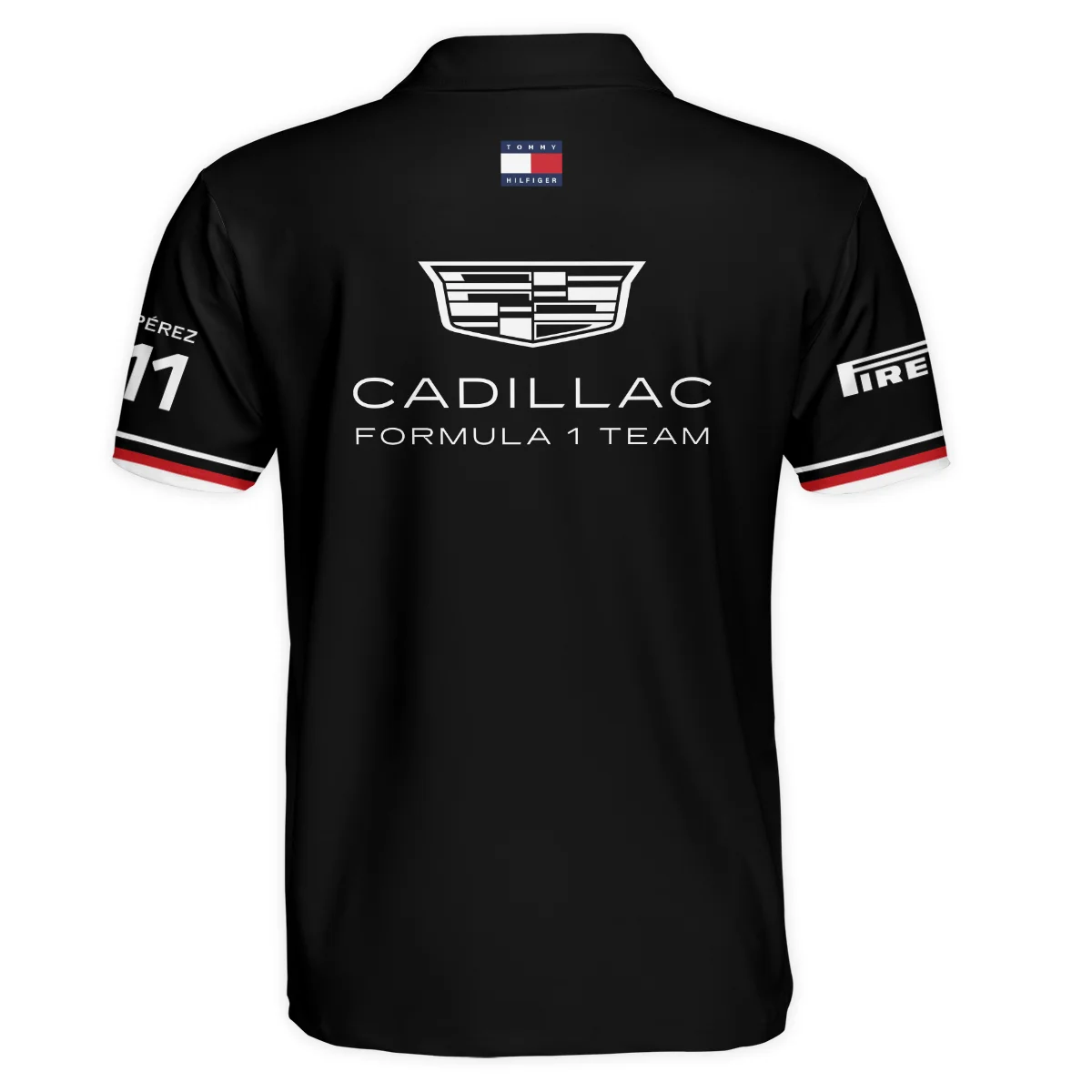 2026 Sergio Perez Cadillac F1 Teamwear Polo Shirt BLVACDL9226A4PL - Black - Image 3