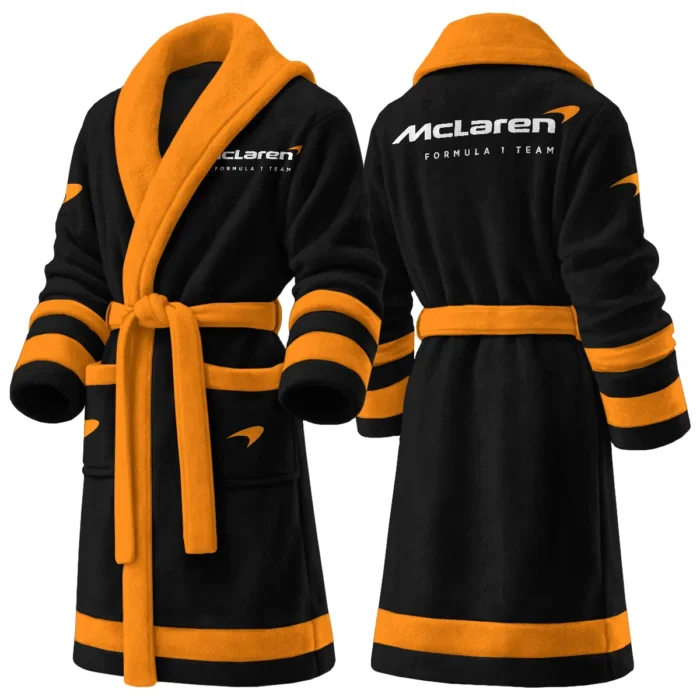 McLaren F1 Team Designed For Fans Coral Fleece Bathrobe BLMCL201225A1
