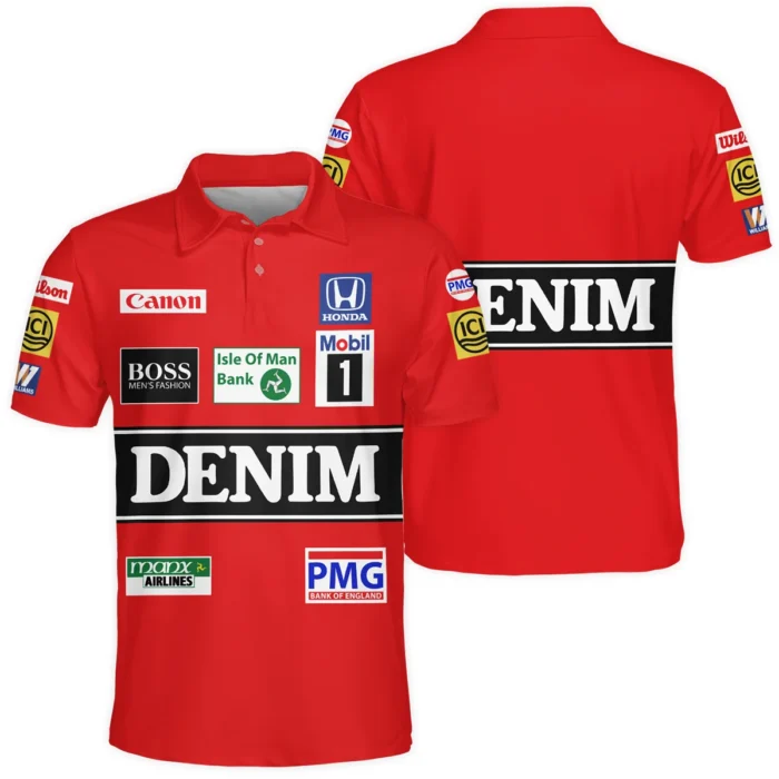 1986 Nigel Mansell Racing Suit Williams F1 Polo Shirt BLNM29725A4PL