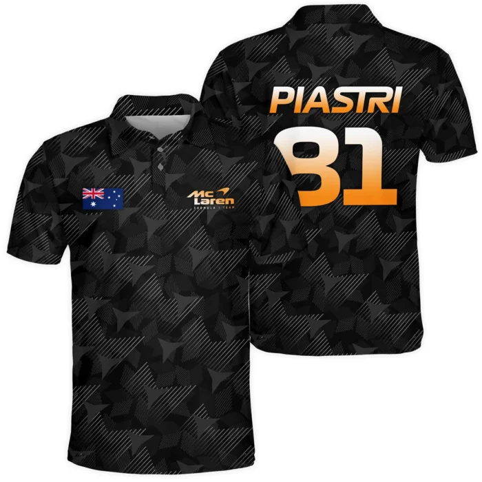 Oscar Piastri Fan Gear Limited Edition Polo Shirt Unisex Motorsport Apparel BLOP13725A2PL