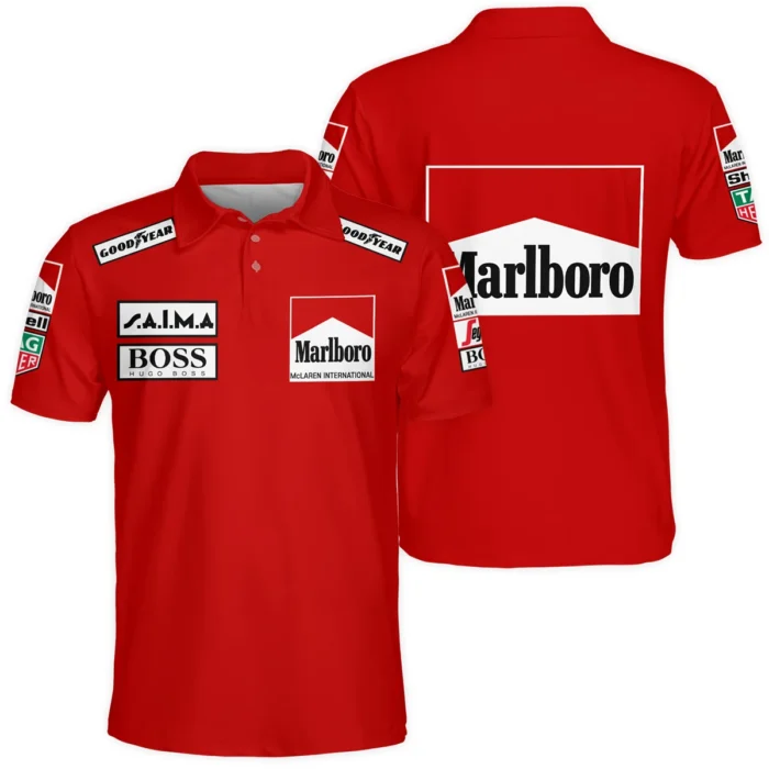 1985 Alain Prost Racing Suit McLaren F1 Team Polo Shirt BLVAAP070725A04PL