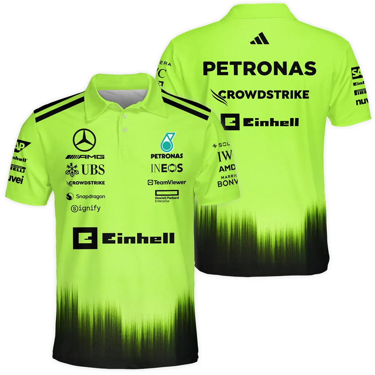 2026 Mercedes F1 Teamwear Polo Shirt BLVAMER1226A5PL - Green
