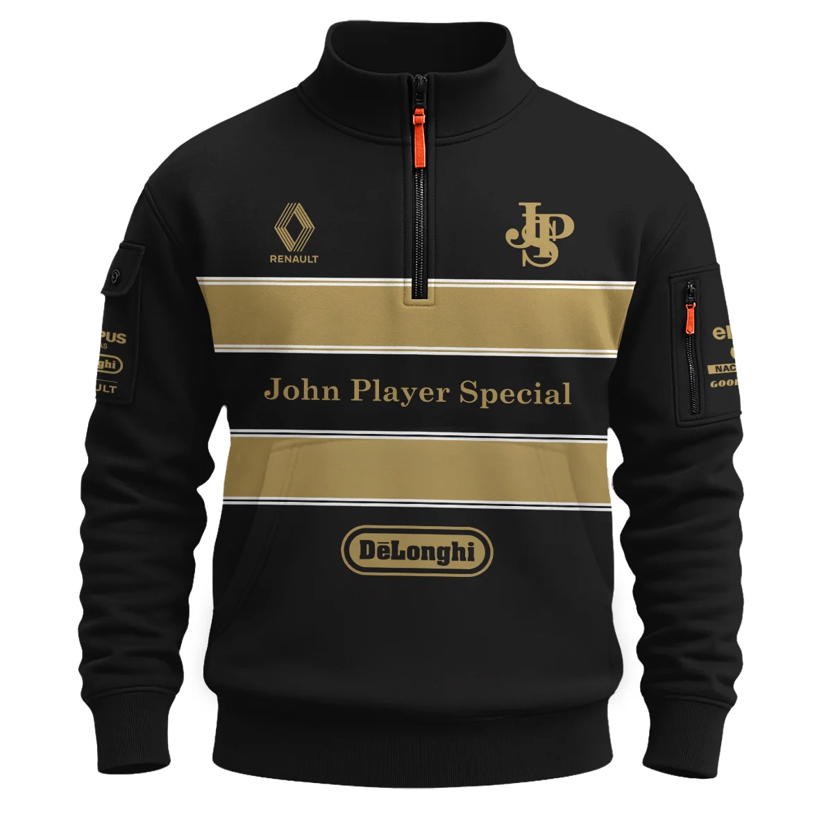 1985 Ayrton Senna John Player Special – Lotus Renault Sweatshirt Zipper BL3725A1SHZ - Image 2