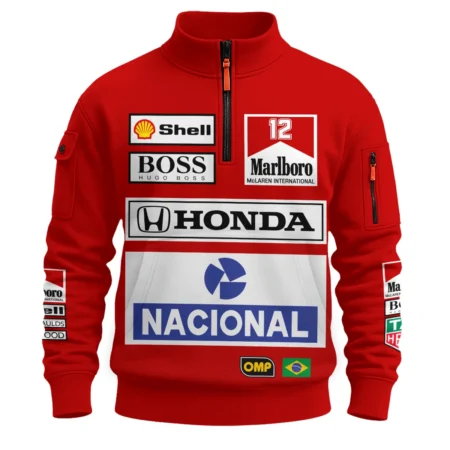 Alternative view of 1988 Ayrton Senna Honda Race Suit Marlboro McLaren Sweatshirt Zipper BL3725A2SHZ