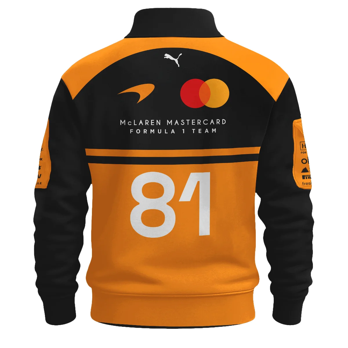 2026 Oscar Piastri 81 McLaren F1 Teamwear Sweatshirt Zipper BLOP25326A1SHZ - Orange - Image 3